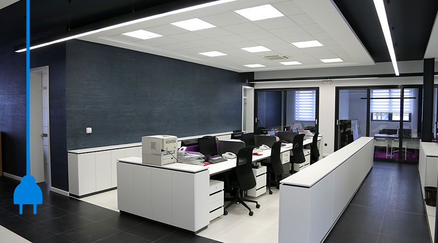 h1 close up of office lighting commercial indoor lighting installation bellvue co